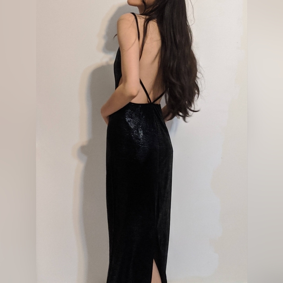 Vintage Black Evening Dress - Picture 2 of 9